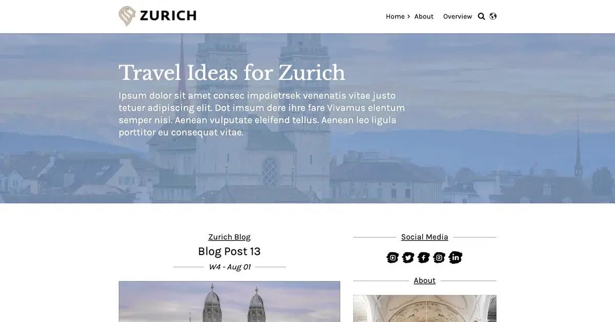 Zurich Theme for HubSpot
